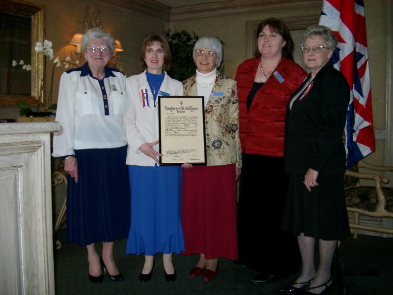 The Tea Rose Chapter receiving its charter