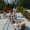 Unloading the cars